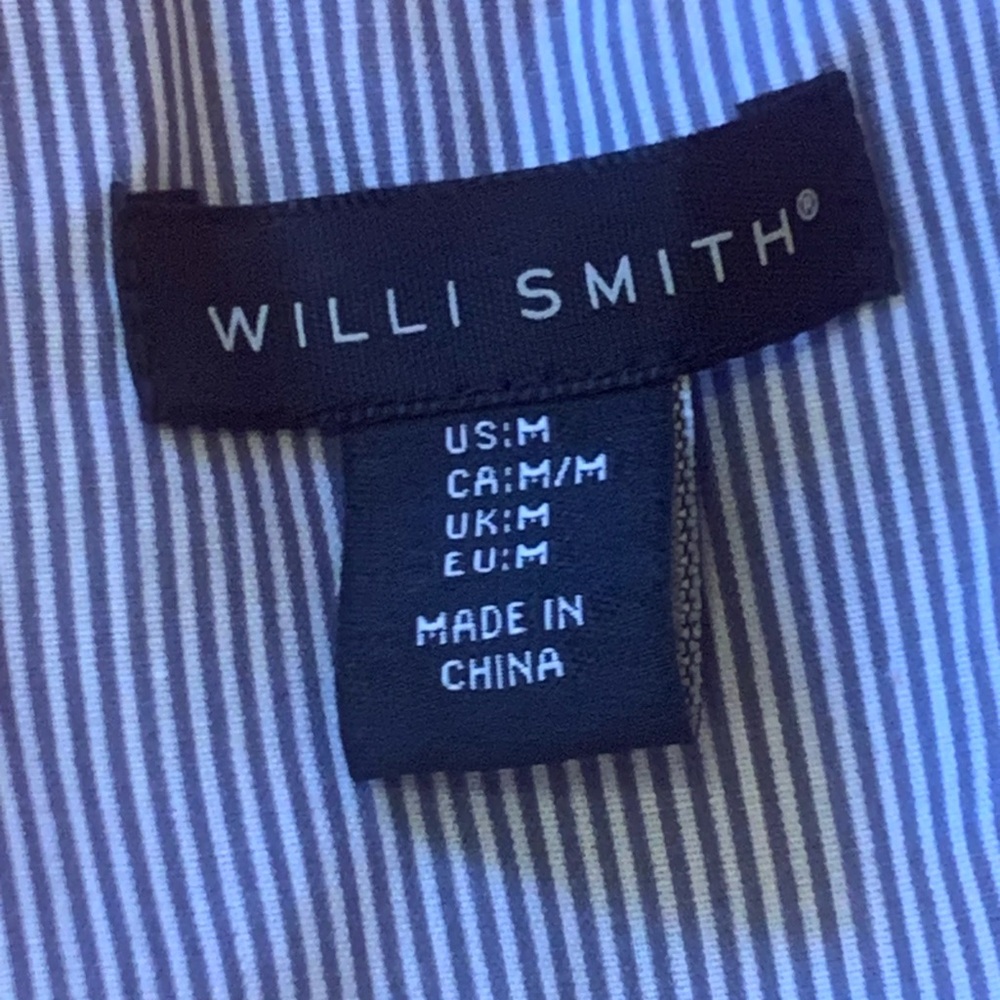 Willi Smith Blazer Jacket Medium Red Lined Blend … - image 2